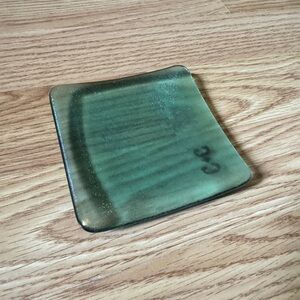 Green Glass Accent coaster